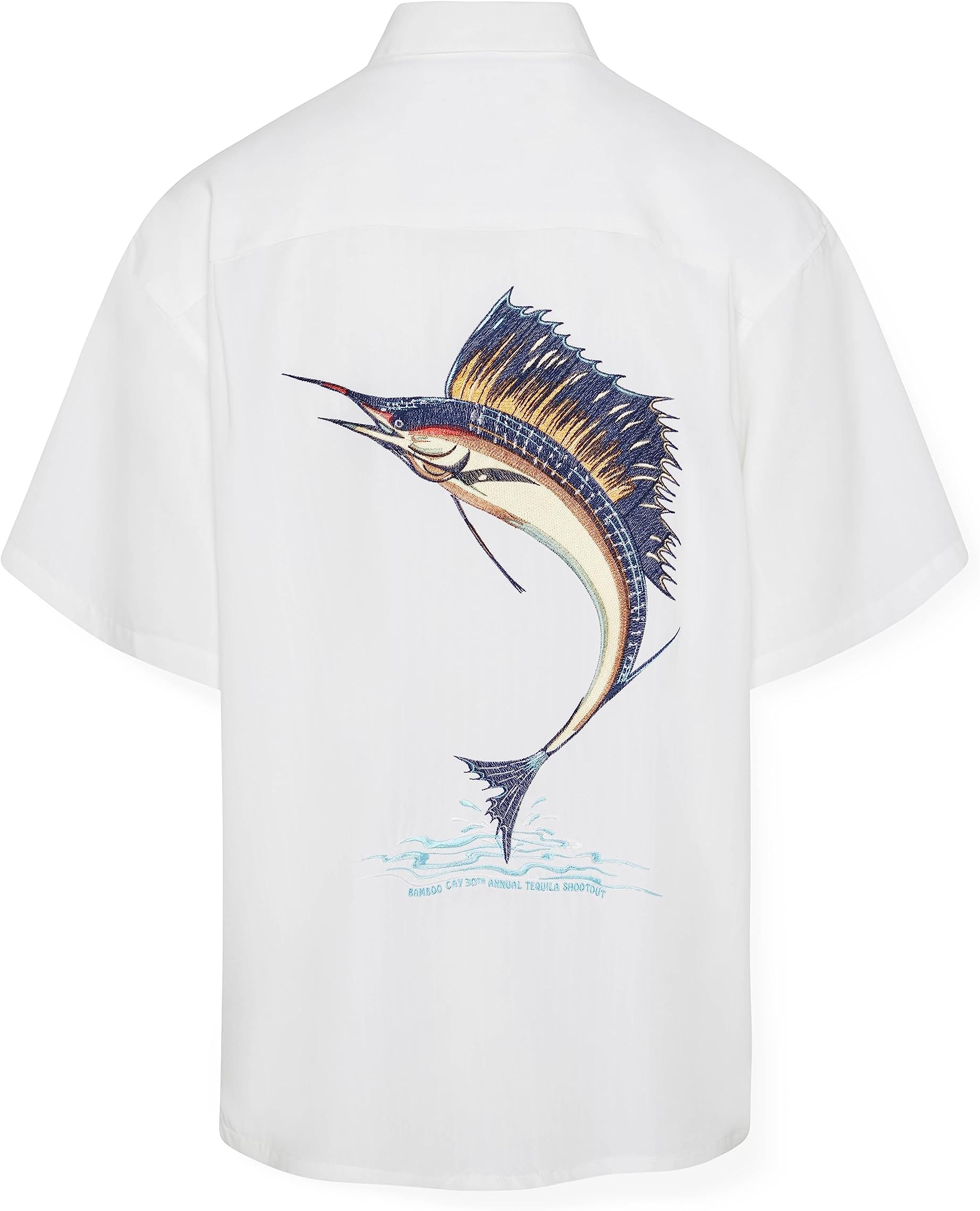 Men's Embroidered Sailfish Freedom Button Up Shirt