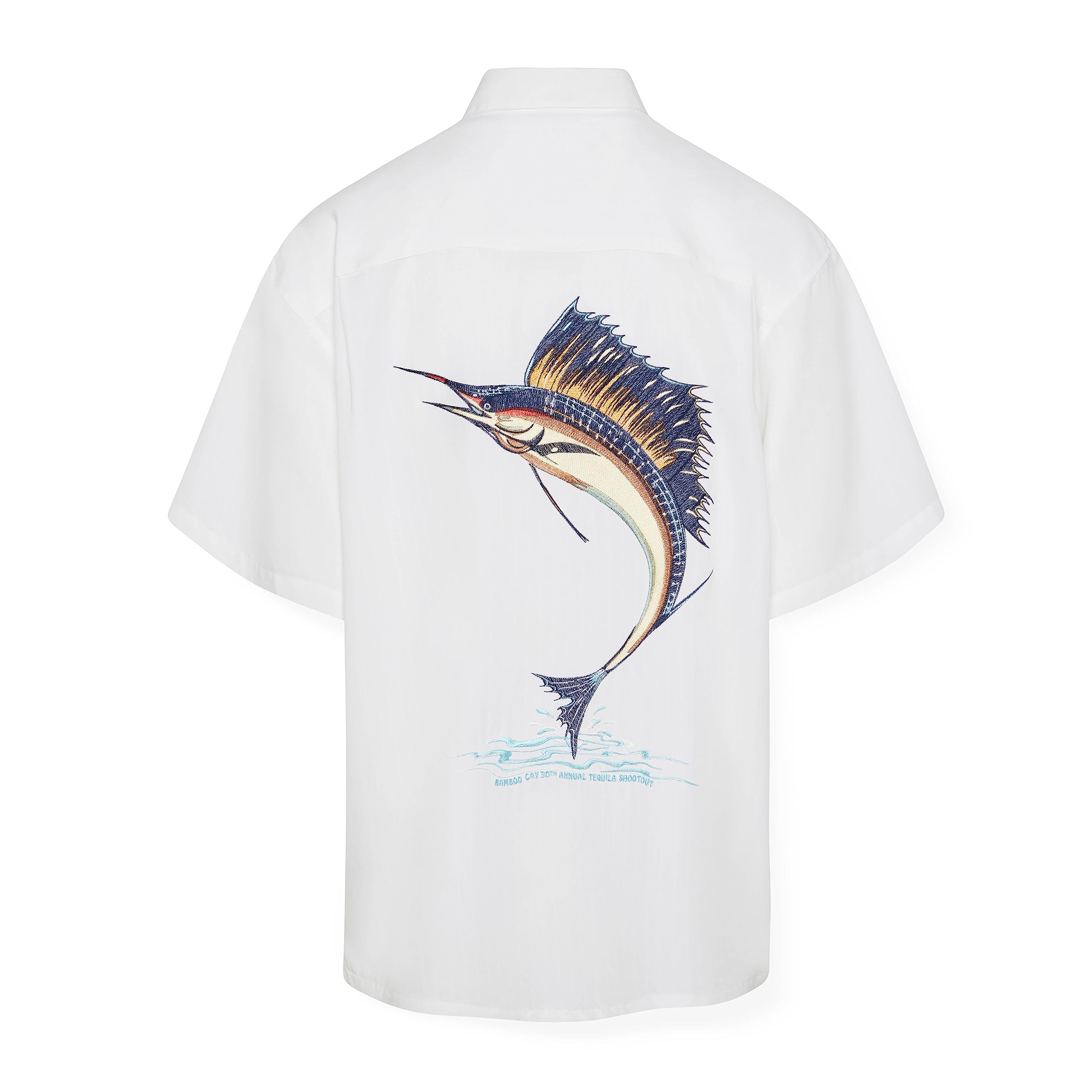Men's Embroidered Sailfish Freedom Button Up Shirt