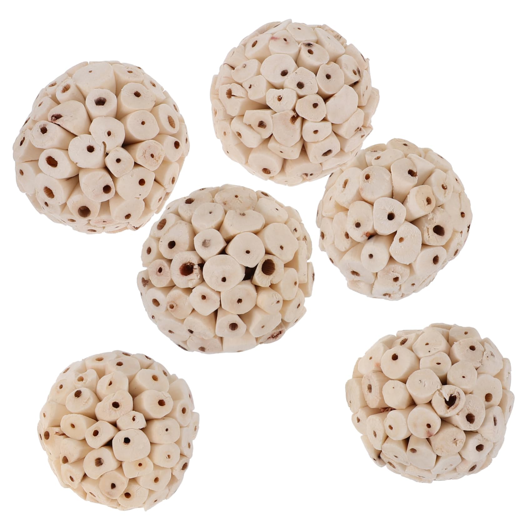 SUPVOX 6 Piezas Juguetes Masticables Naturales para Conejos Cobayas y Hámsteres de Blandas Comestibles para Roer y Estimular la Alimentación de Pequeños Animales Domésticos