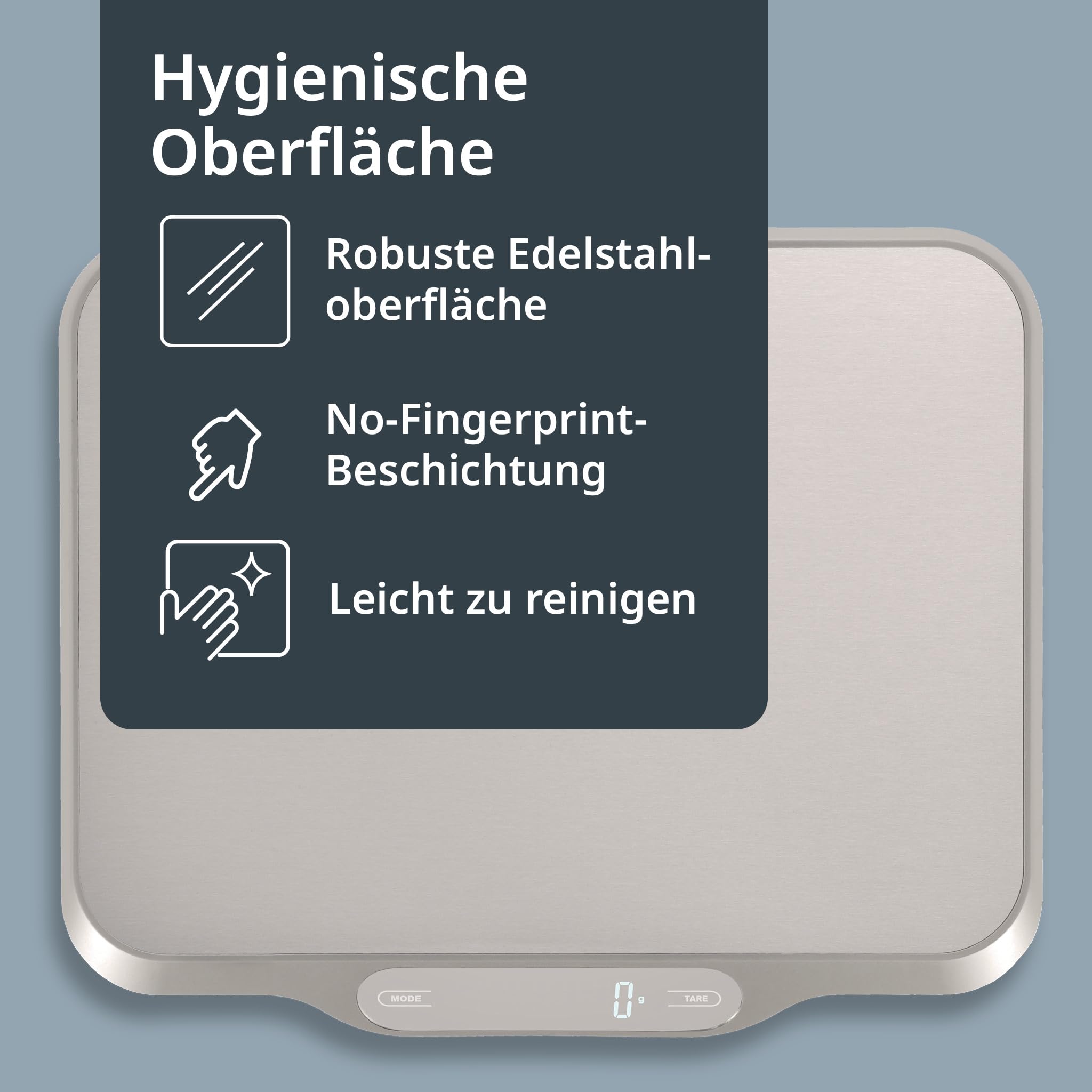 ADE Extra große Küchenwaage digital bis 15kg | Küchenwaage große Wiegefläche 26x31 cm | perfekt als Kuchenwaage, Paketwaage, Fleischwaage