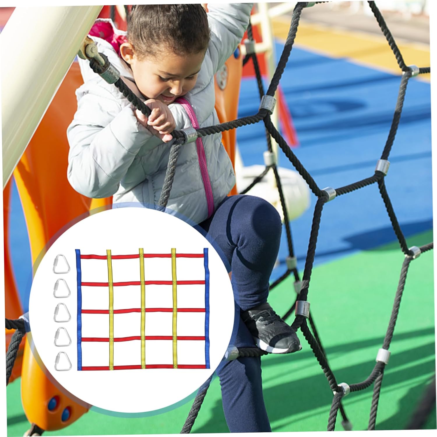 Hemoton 1 Set Outdoor Rainbow Climbing Net for Physical Coordination and Exercise for Adventure Playtime and Skill Development