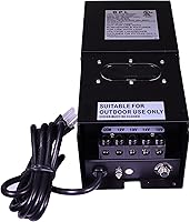 Vista 3 de Transformador de paisaje de bajo voltaje de 300 W, multigrifo de 120 voltios CA a 12-15 voltios LED y halógeno, iluminación exterior
