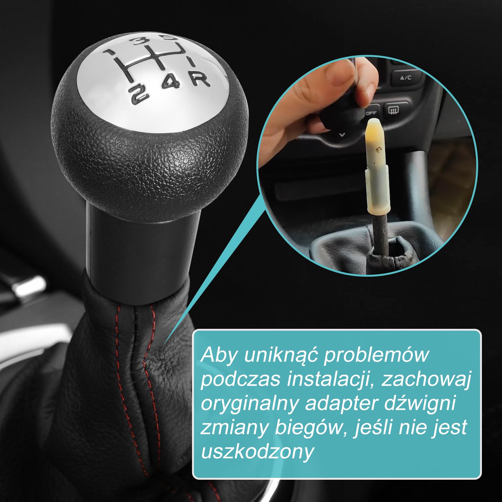 5-biegowa ręczna gałka dźwigni zmiany biegów do Peugeot 106, 107, 207, 301, 307, 308, 407, 408, 508, 3008, 1007, CITROEN, C2, C3, C4, Picasso, czarna i srebrna