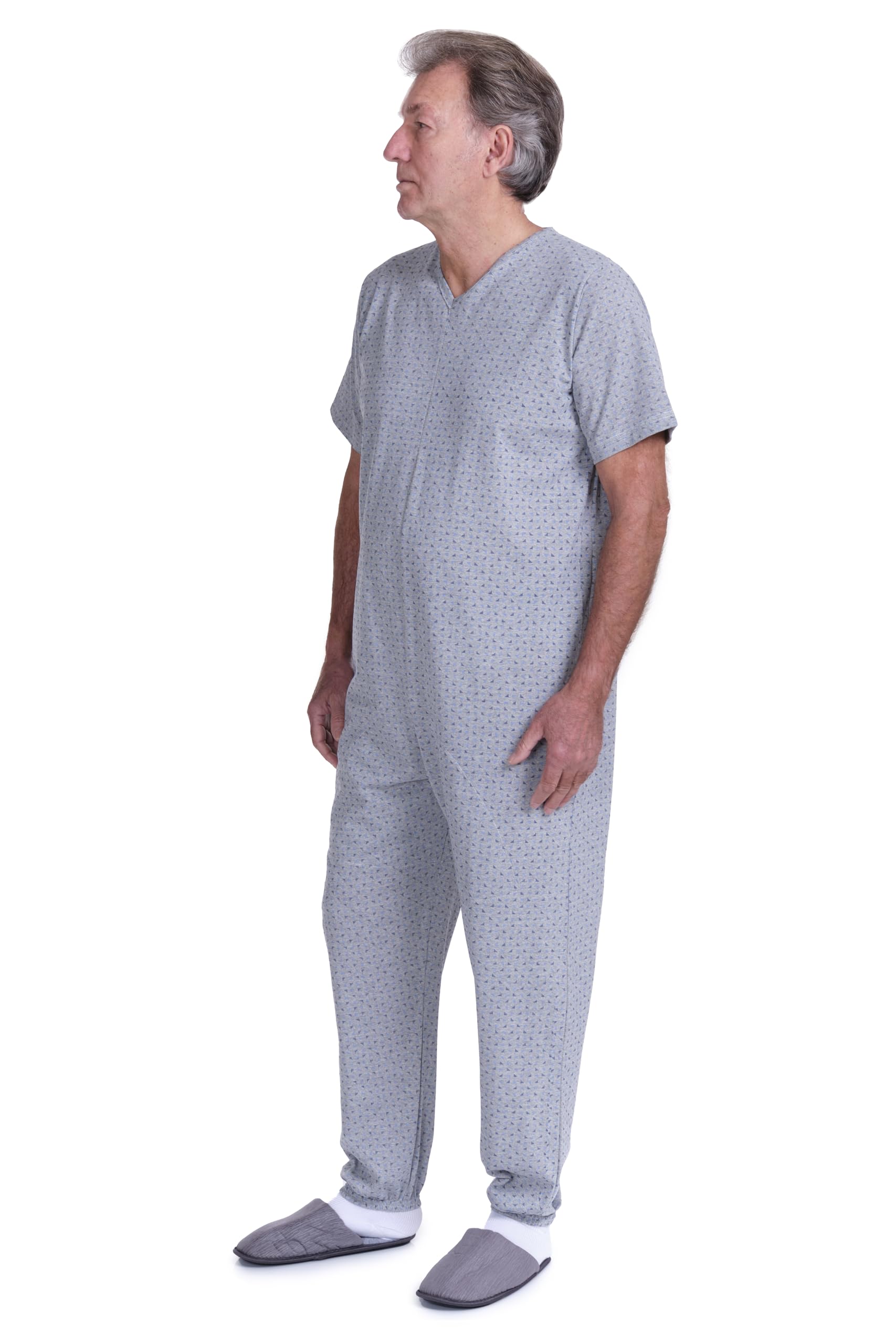FERRUCCI COMFORT Pijama Tutone Sanitario Sentimiento Manga Corta 1 Cremallera Detrás Espalda Verano