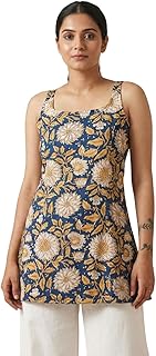 GRECIILOOKS Stylish Kurti Tops for Women Rayon Regular Fit | Sleeveless Short Kurti Tops for Western Outfit | Latest Print...