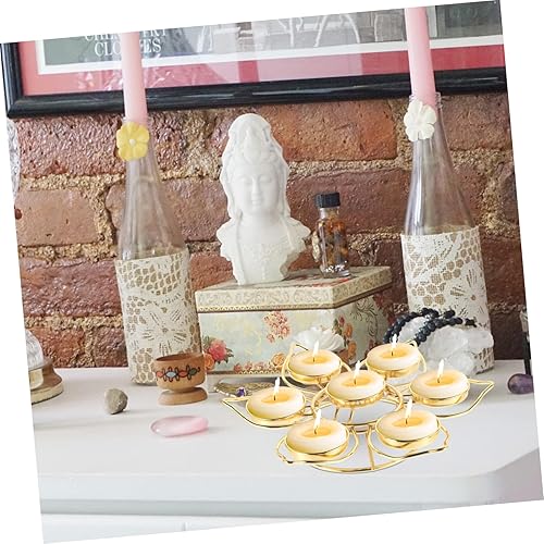 Miniatura 5 de Cabilock Soporte de lámpara de mantequilla Candelabro dorado Velas de té de oro Soporte de vela de pilar Lámpara de aceite de cobre Portavelas