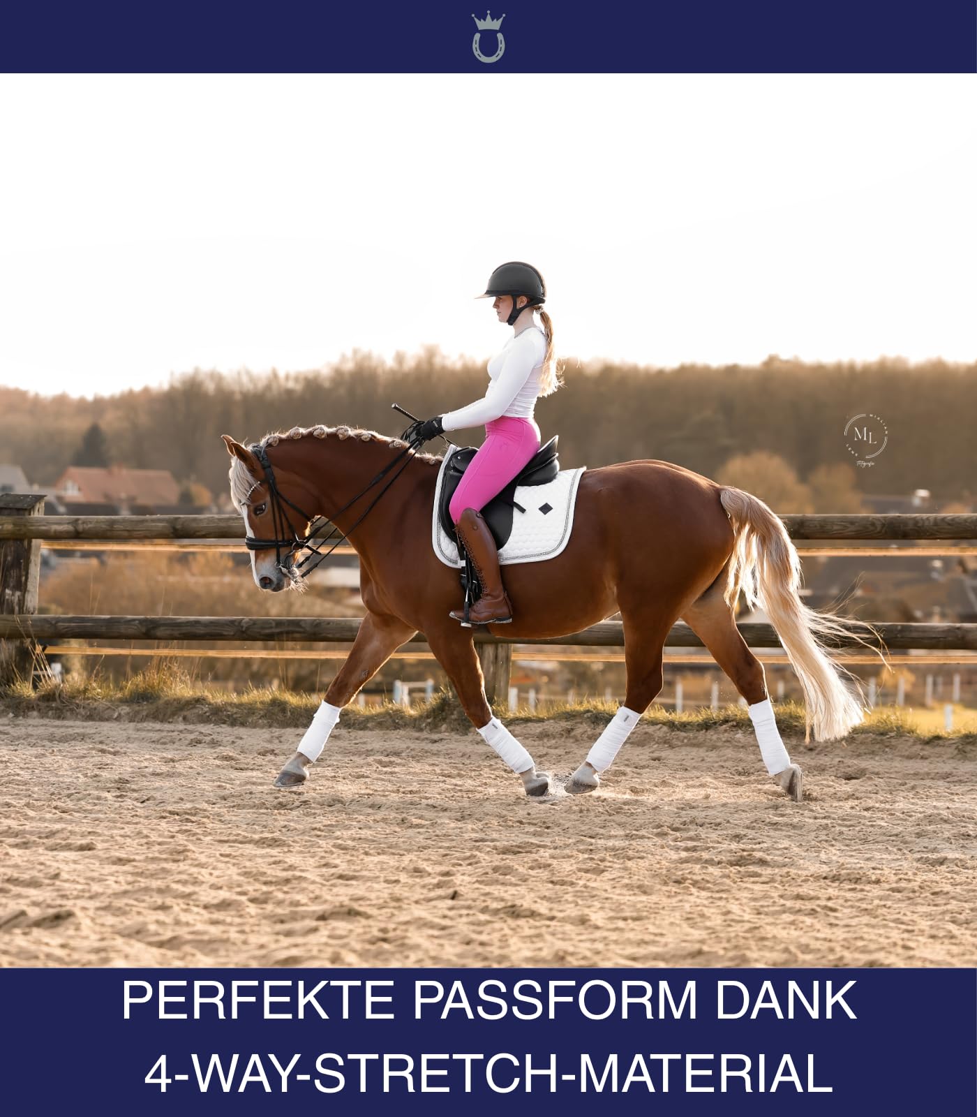 Royal Horsemen Reitleggings Damen & Mädchen (Gr. XXS-XL) - Silikon Vollbesatz - Bequeme Highwaist Reithose - Mit Handytasche und Gürtelschlaufen