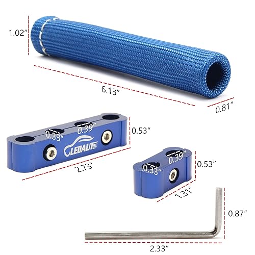 Miniatura 2 de Protector de protección térmica de bujías azul de 8 cilindros y 12 piezas separador de motor, funda aislante contra incendios, protector de cable de