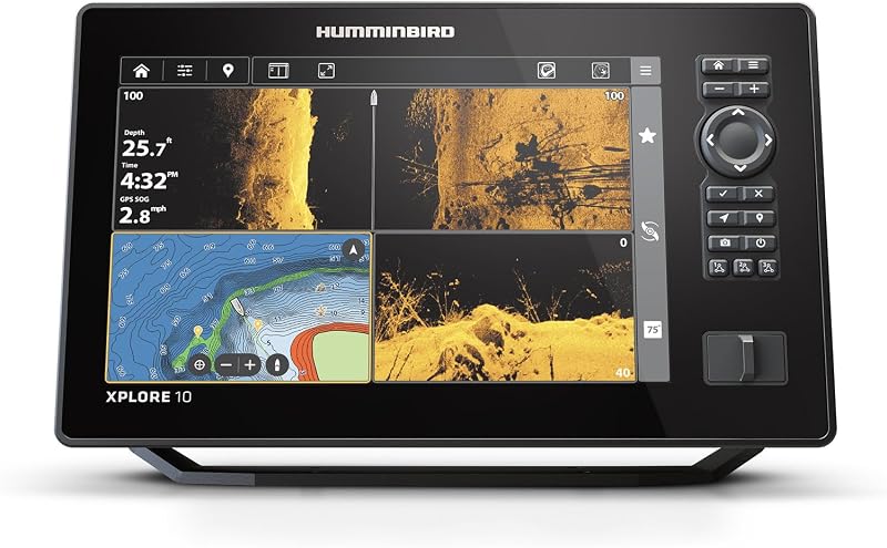 Sonda de peces GPS Humminbird XPLORE Series MEGA Side Imaging+ y pantalla táctil HD