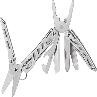 Multitool Pocket Keychain Multi Tool, Multi Tool for Men,Camping, Survival Multi Tools-Sliver