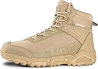 FREE SOLDIER Men's Waterproof Lightweight Hiking Boots - Mid-Cut Trekking Climbing Shoes for Outdoor Adventures