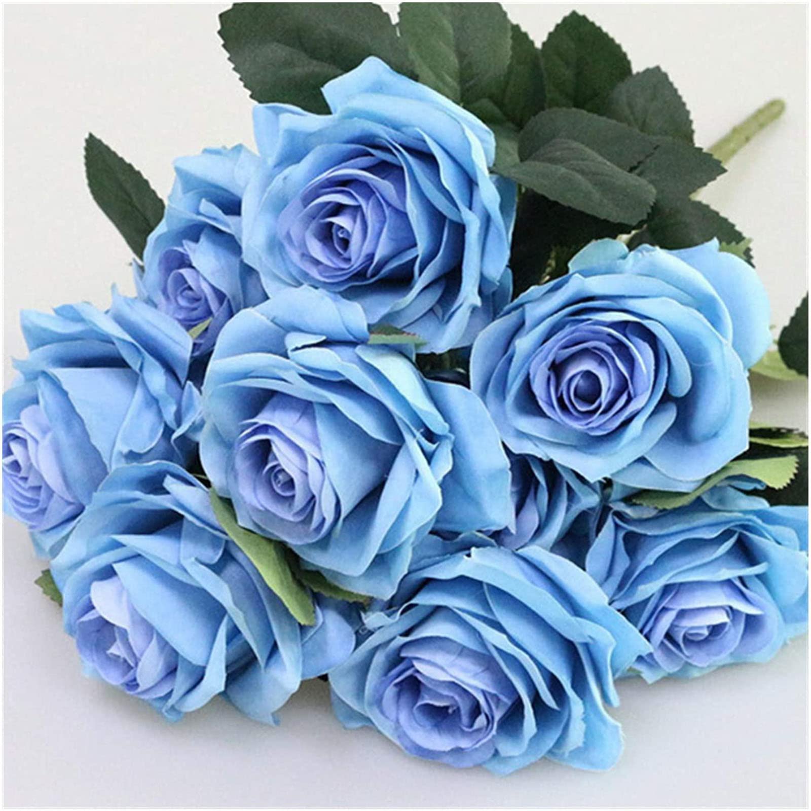 XDLEDMKIZ Artificial Flowers 1 Bunch French Rose Floral Bouquet Plastic Flowers Arrange Table Daisy Wedding Party Accessory Fake Flowers