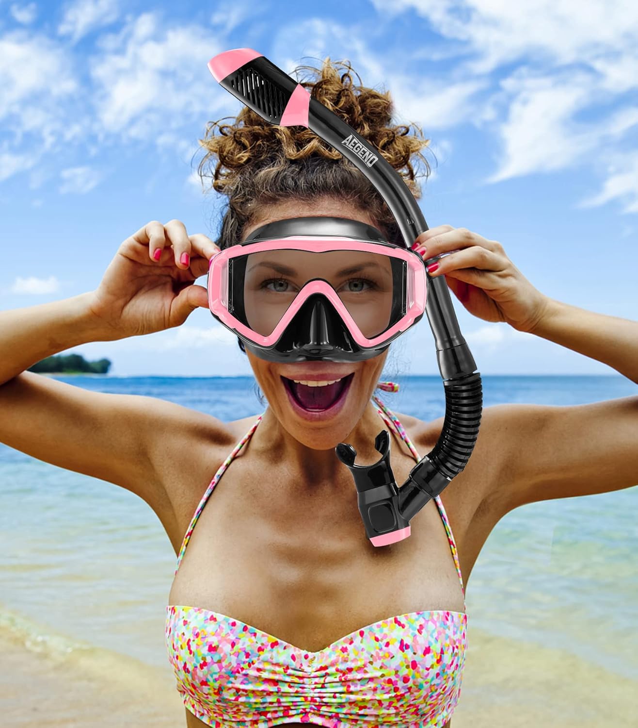 Aegend Snorkeling Gear for Adults Youth Kids, Snorkel Mask with Top Dry Valve - Panoramic View Anti-Leak and Anti-Fog with Mesh Bag for Snorkeling, Scuba Diving, Freediving & Swimming - Image 7