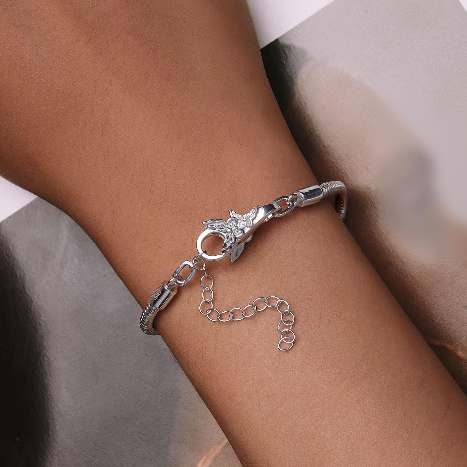 Platin-Karabinerverschlüsse, Metall-Halskettenverschluss mit Biegeringen für die Herstellung von Schmuck, Halsketten, Armbändern