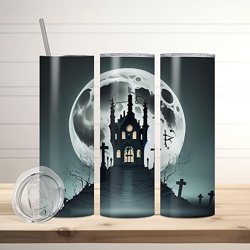 H3 CUSTOMS Vaso de viaje delgado de 20 onzas con tapa y pajilla, de acero inoxidable, con aislamiento de doble pared, para café, té, bebidas,