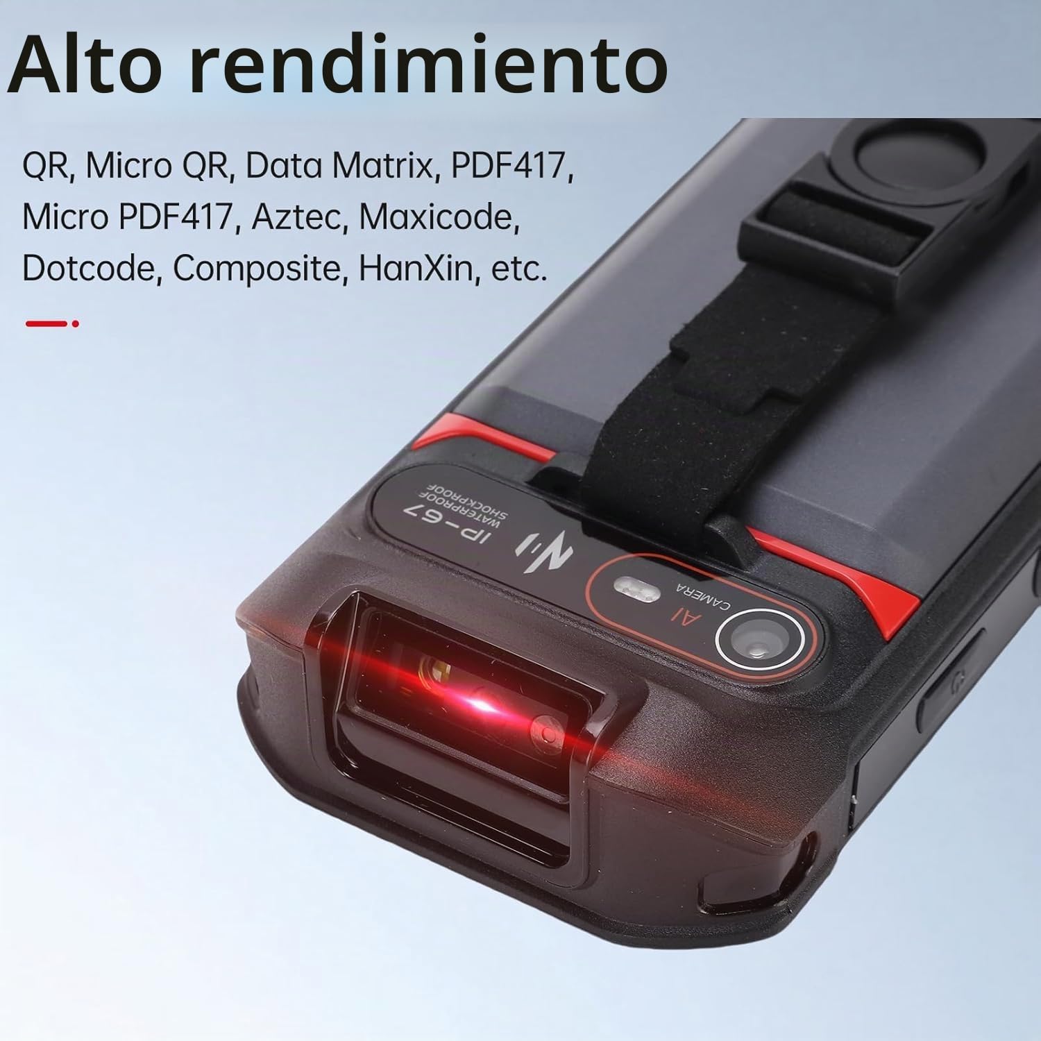 Android 13 PDA, escáner de código de barras de 6 GB + 64 GB con teclado, equipado con escáner de código QR 1D 2D, compatible con intercambio en caliente, BT, WiFi, 4G LTE, NFC, recopilador de