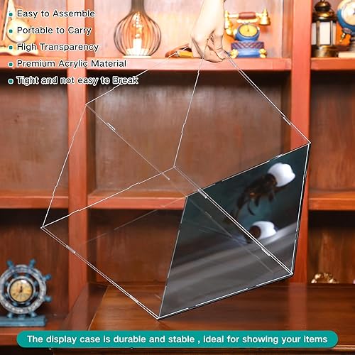Miniatura 9 de Yungyan 2 juegos de vitrina de acrílico transparente a prueba de polvo escaparate de protección para niños, figuras coleccionables, figuras de fútbol