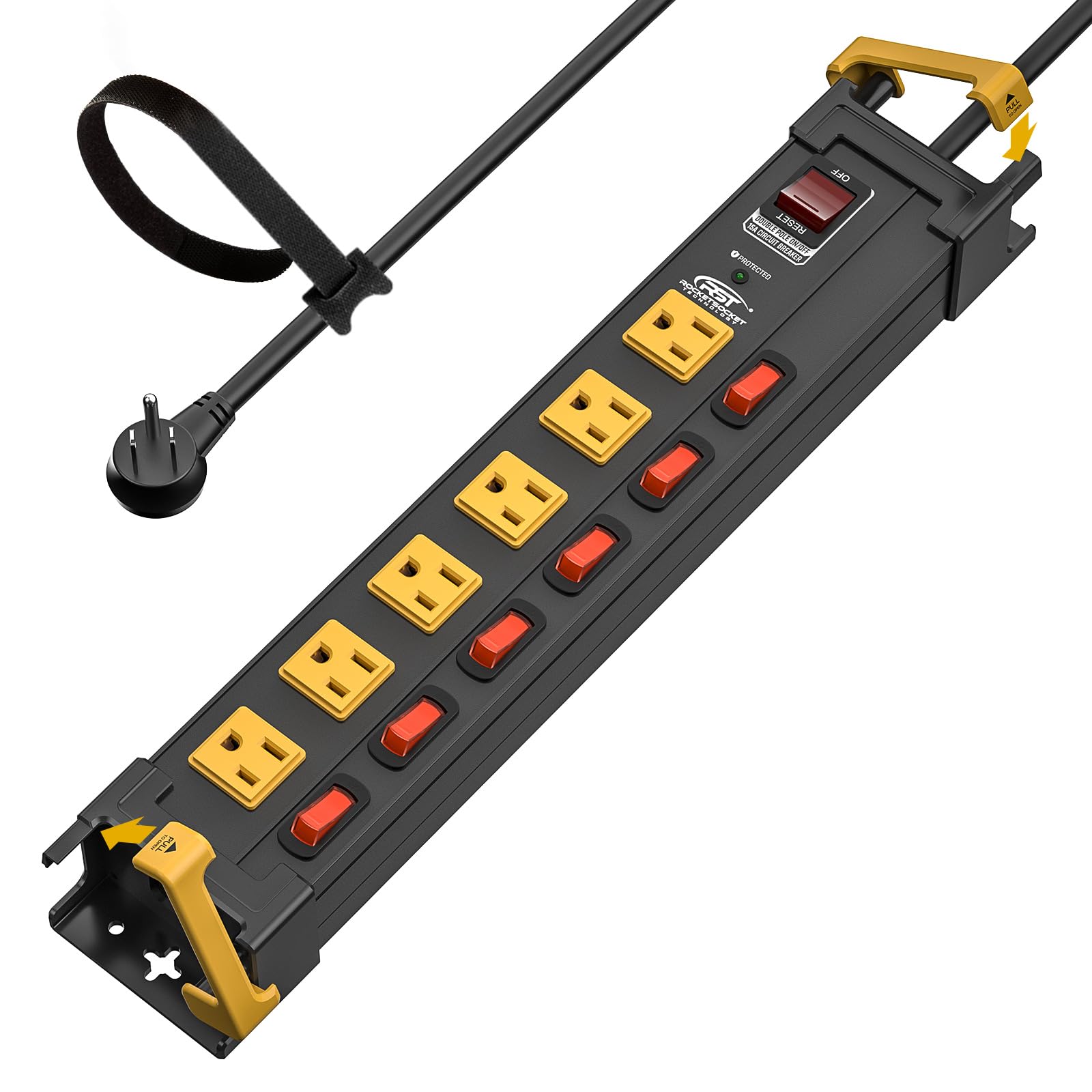 CRST 12-Outlet Heavy Duty Power Strip with Individual Switches 9FT Cord — Amazon image 10