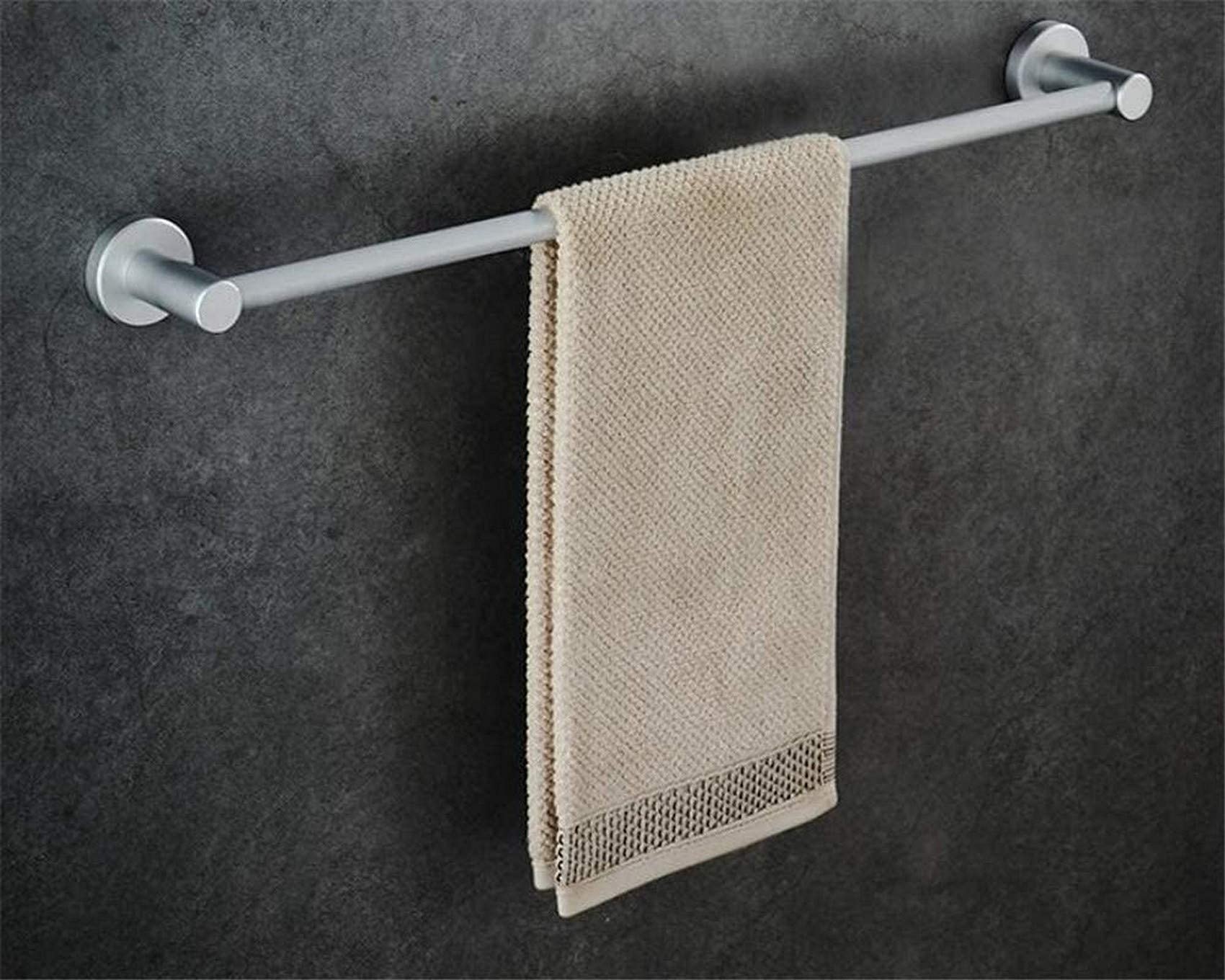 Einpoliger Handtuchhalter, Selbstklebender Handtuchhalter an der Wand, Space Aluminium-Handtuchhalter aus Rost für Badezimmer Küchenbüro.Stanzen frei-K 80 cm Farbe: F, Größe: 60 cm