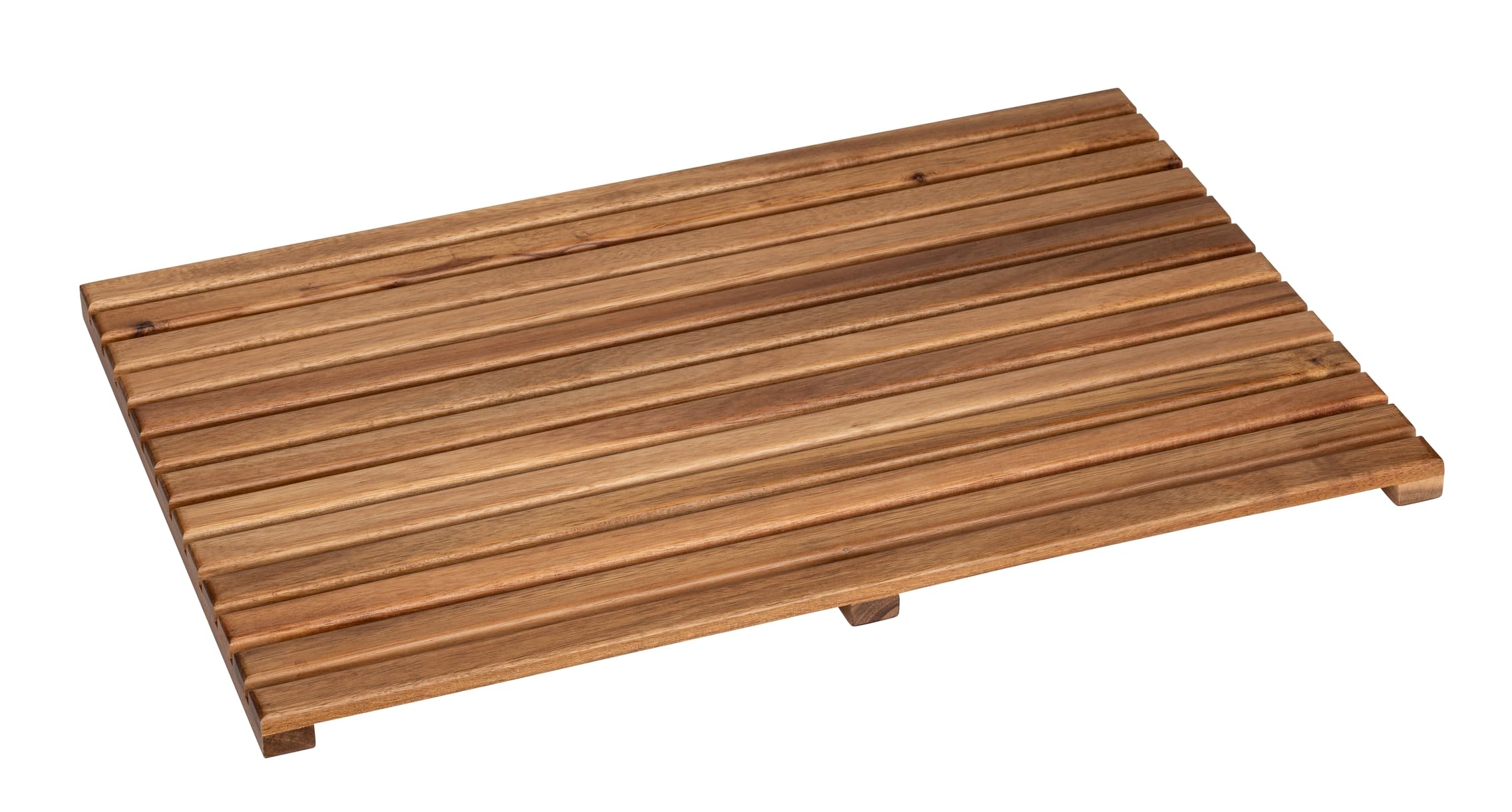 WENKO Duschrost Indoor & Outdoor Mod. Acacia, aus Akazienholz für den Innen- und Außenbereich, für Dusche oder Pool, rutschhemmend, 55 x 55 cm
