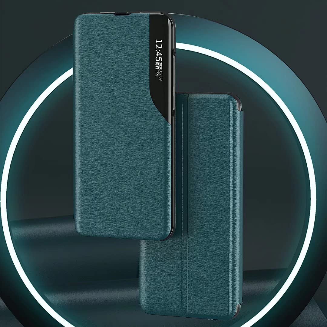 Cover Per Oppo Find X5 Pro Antiurto Con Cavalletto | Custodia Sottile Verde Con Doppio Strato Protettivo