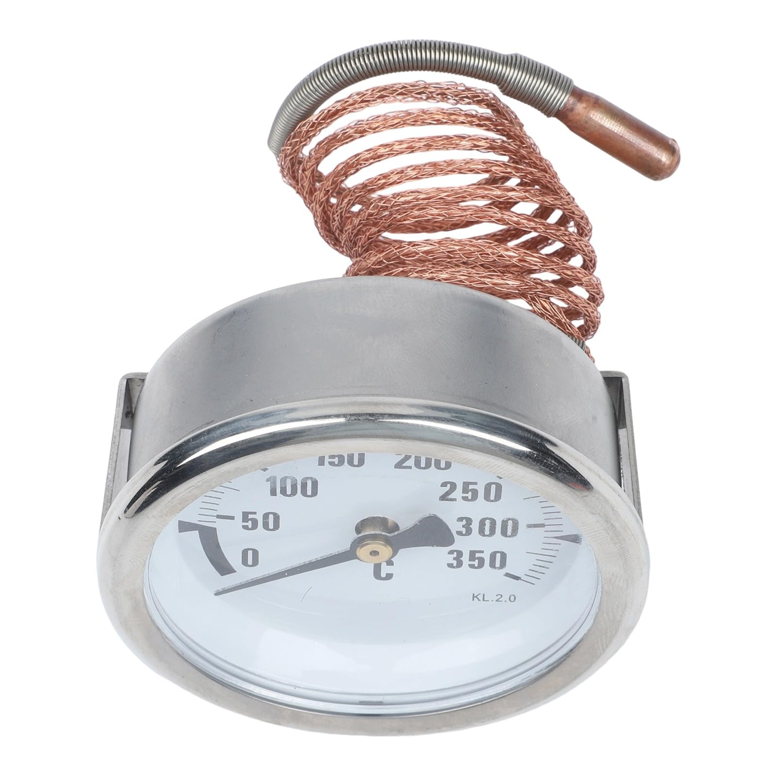 KiraKira Termometro capillare in metallo 0-350C per forno riscaldatore caldaia, quadrante 7 cm con cavo sonda da 1 m, manometro ad alta temperatura per cucina