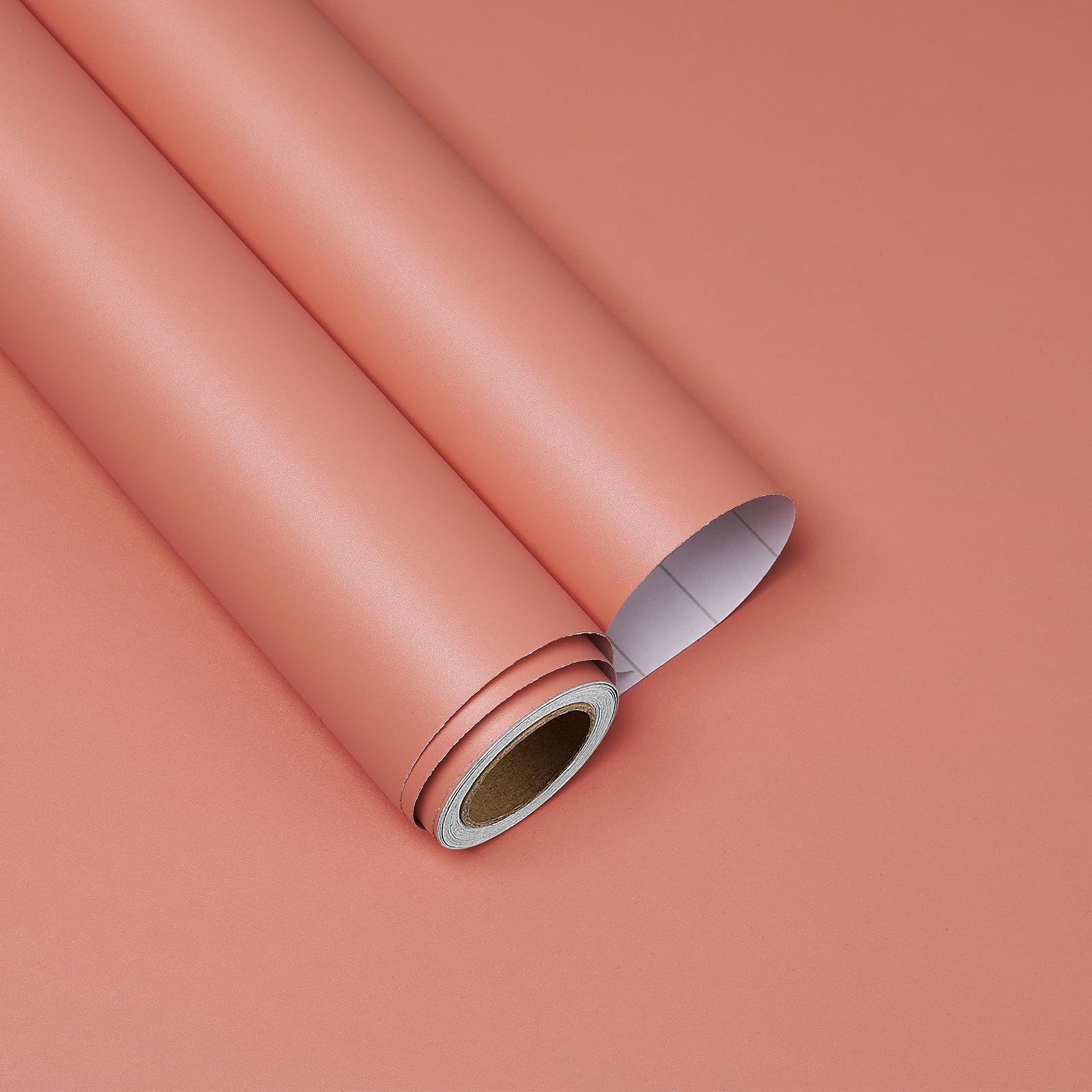 Papier peint rose uni autocollant 45x508 cm pour chambre et rénovation meuble