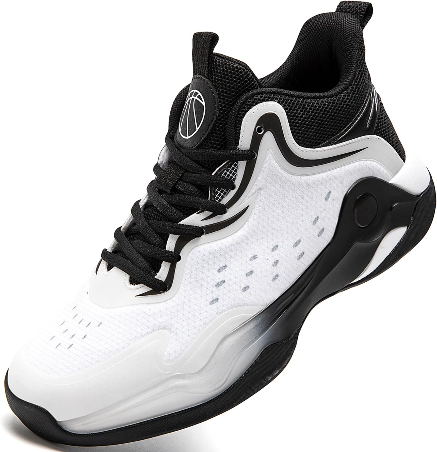 black and white basketball sneakers