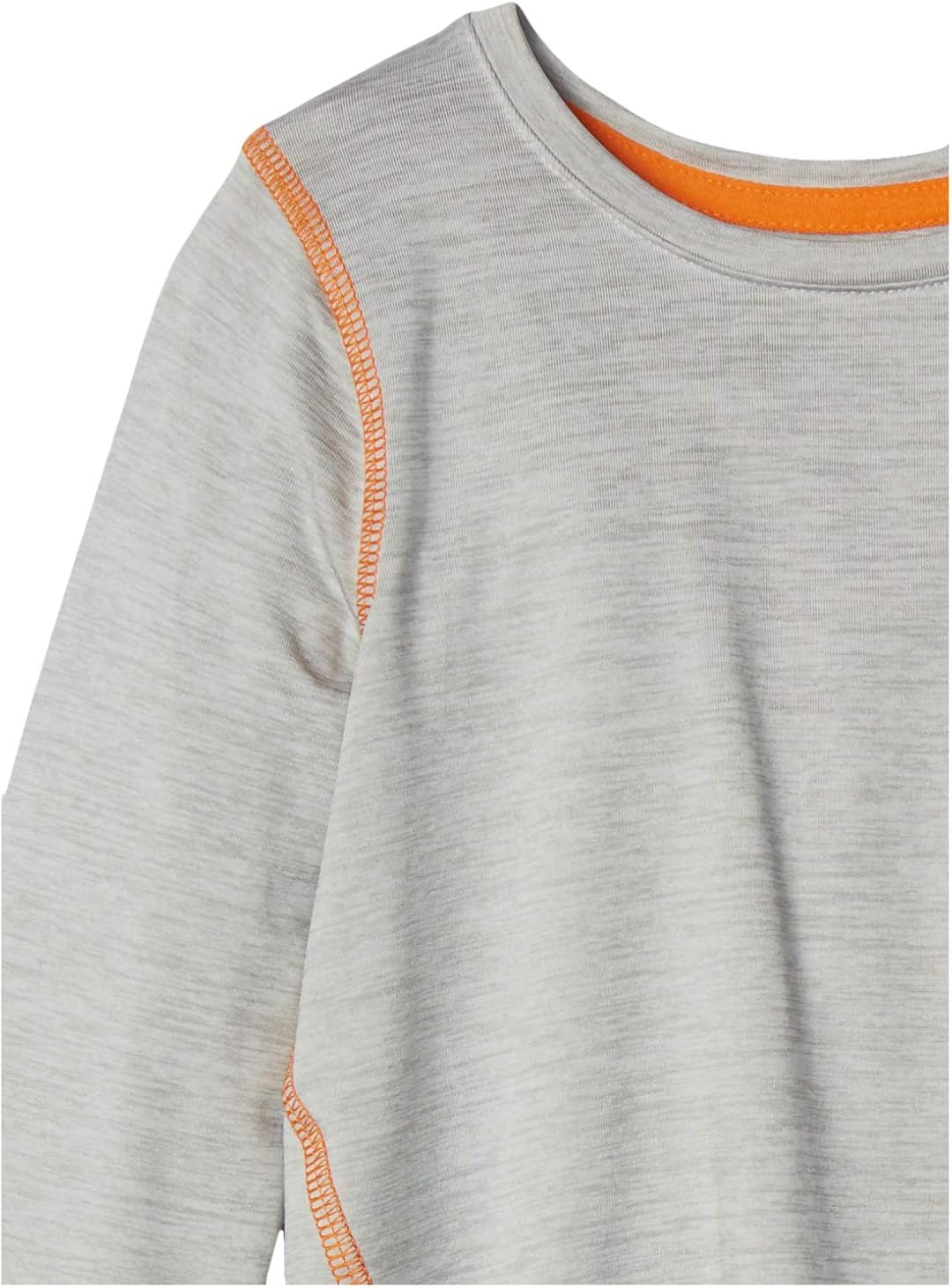 Amazon Essentials Girls and Toddlers' Active Performance Long-Sleeve T-Shirts, Pack of 2 4 Years Black/Light Grey, Space Dye