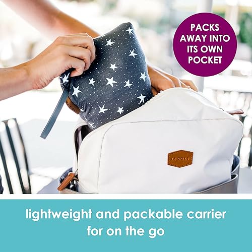 Miniatura 3 de JJ Cole Luma - Portabebés plegable de 4 posiciones, bolsa de viaje compacta