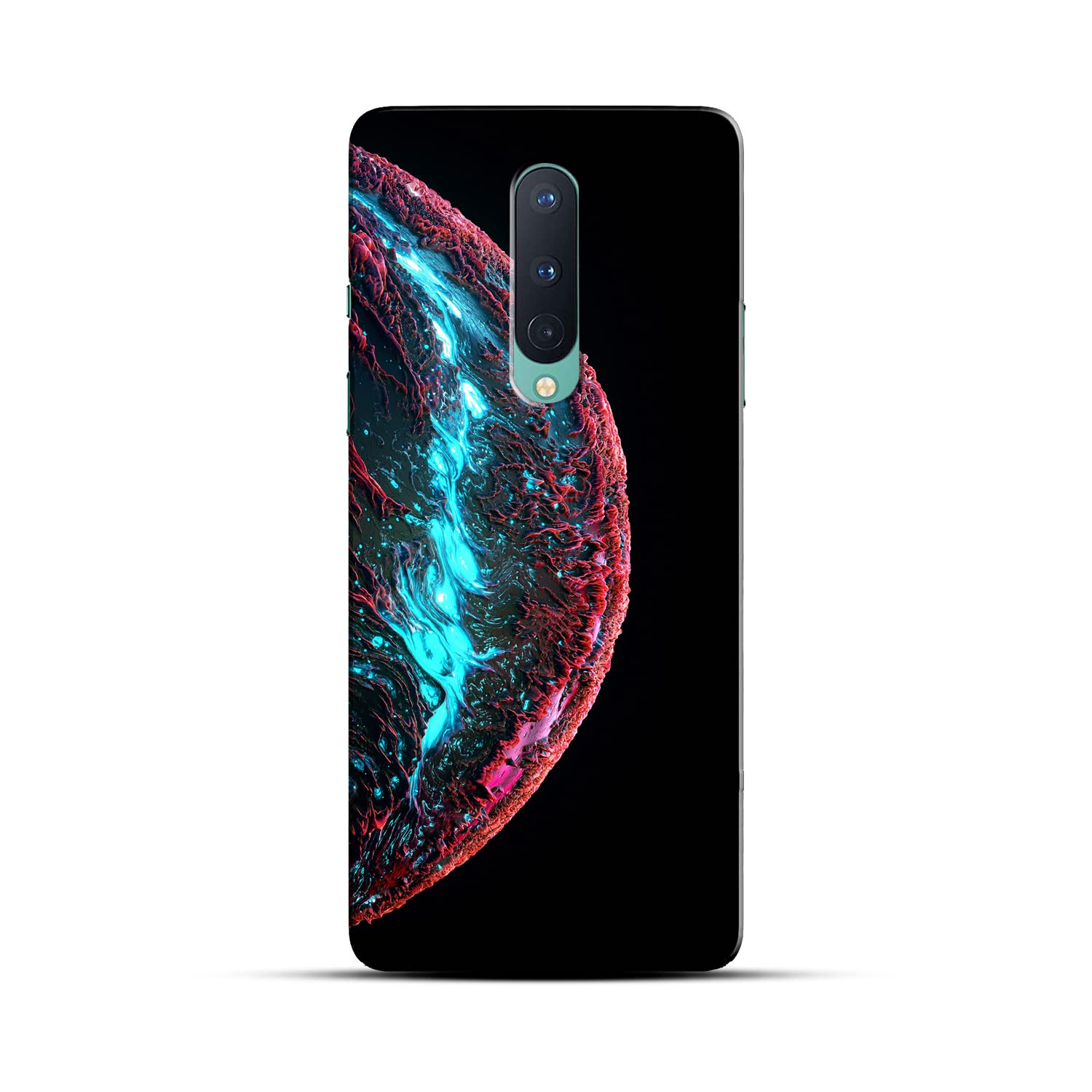 COLORflow ONEPLUS 8 Back Cover | Funky Planet Art Flow Black | Designer Printed Hard CASE Bumper Back Cover for ONEPLUS 8