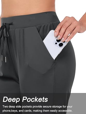 Rapoo 27/29/31 Soft, Skin-Friendly, and Highly Elastic Women's Joggers Sweatpants Pants with Pockets