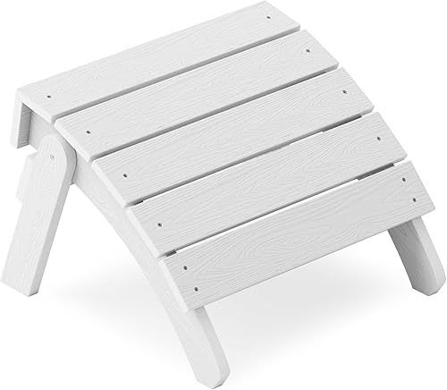 Miniatura 13 de YEFU Adirondack - Otomana para patio, reposapiés Adirondack, reposapiés plegable Adirondack para exteriores, porche, patio trasero, jardín, fogatas