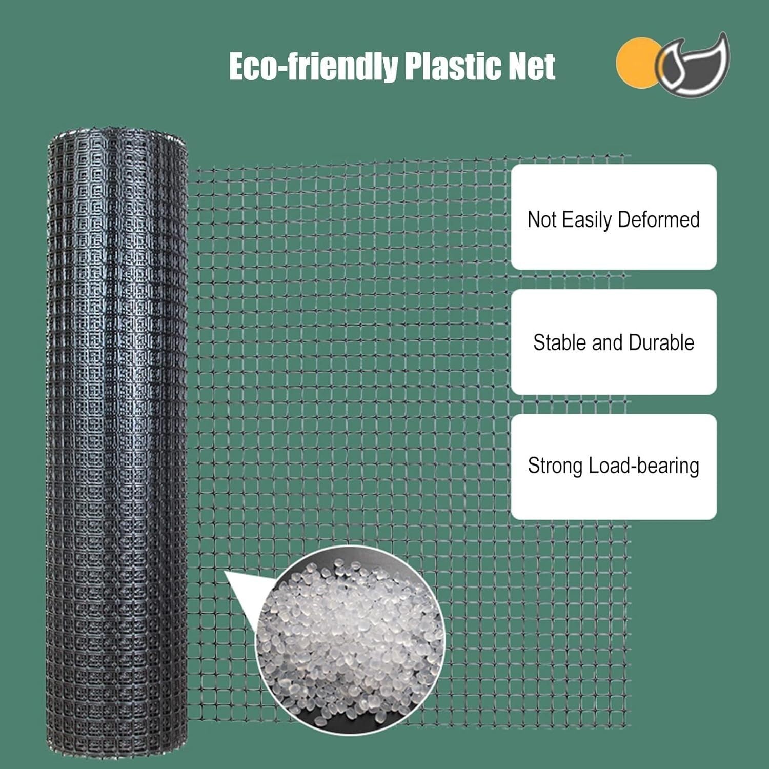 Rete in plastica Nera for Allevamento di pollame, Recinzione temporanea for Esterni, Recinzione for Cervi(1.5x50m(5x164ft))
