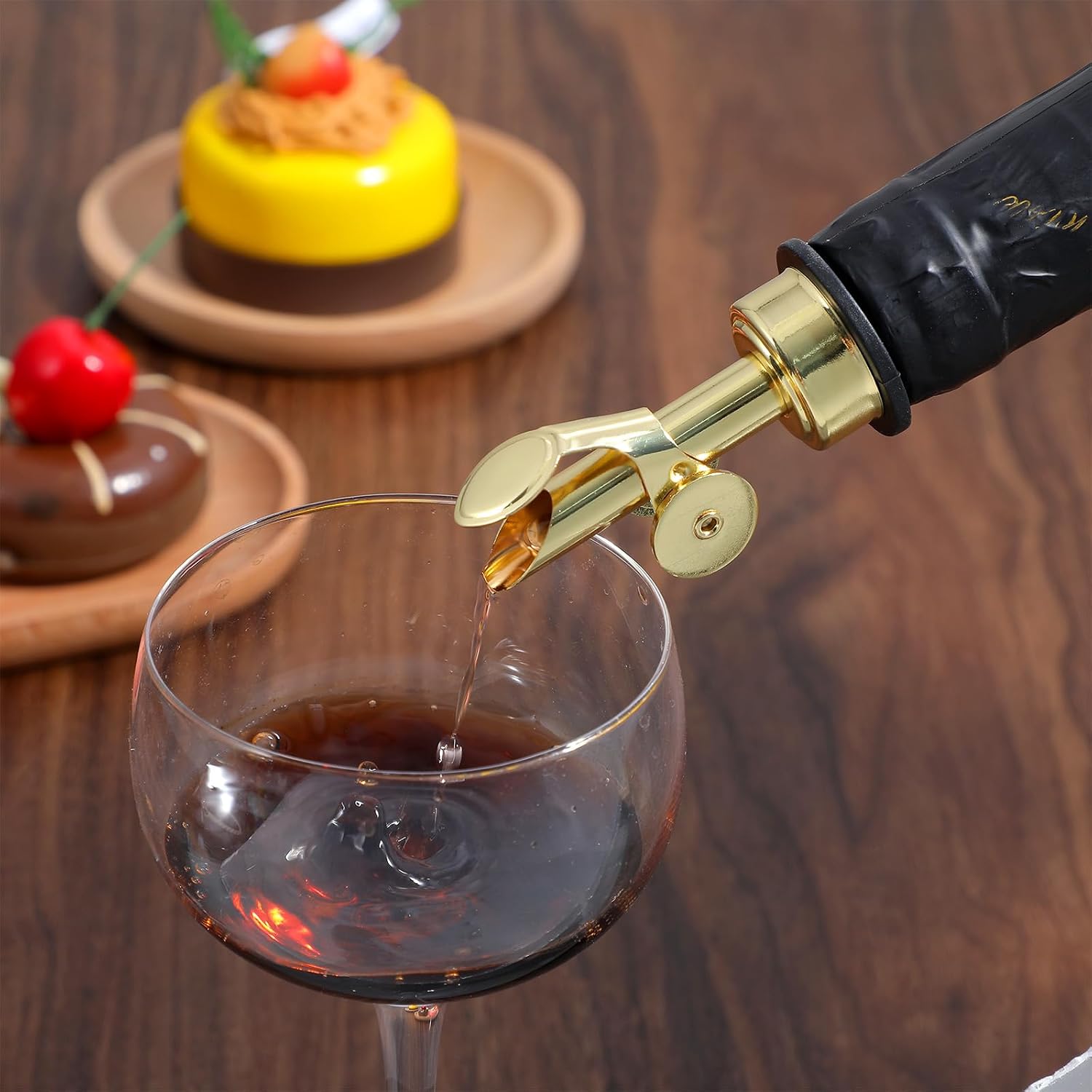 12 Pcs Weighted Stainless Steel Liquor Bottle Pourers Auto Flip Olive Oil Dispenser Spout Balsamic Alcohol Pourer Spouts for Home Bar Accessories (Gold)