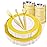 WDF 150pieces Yellow Disposable Dinnerware Hign-end Baroque Design - Sturdy&Durable Baroque Yellow Sunshine&Gold Plastic Dinnerware for Upscale Wedding & Thanksgiving Parties