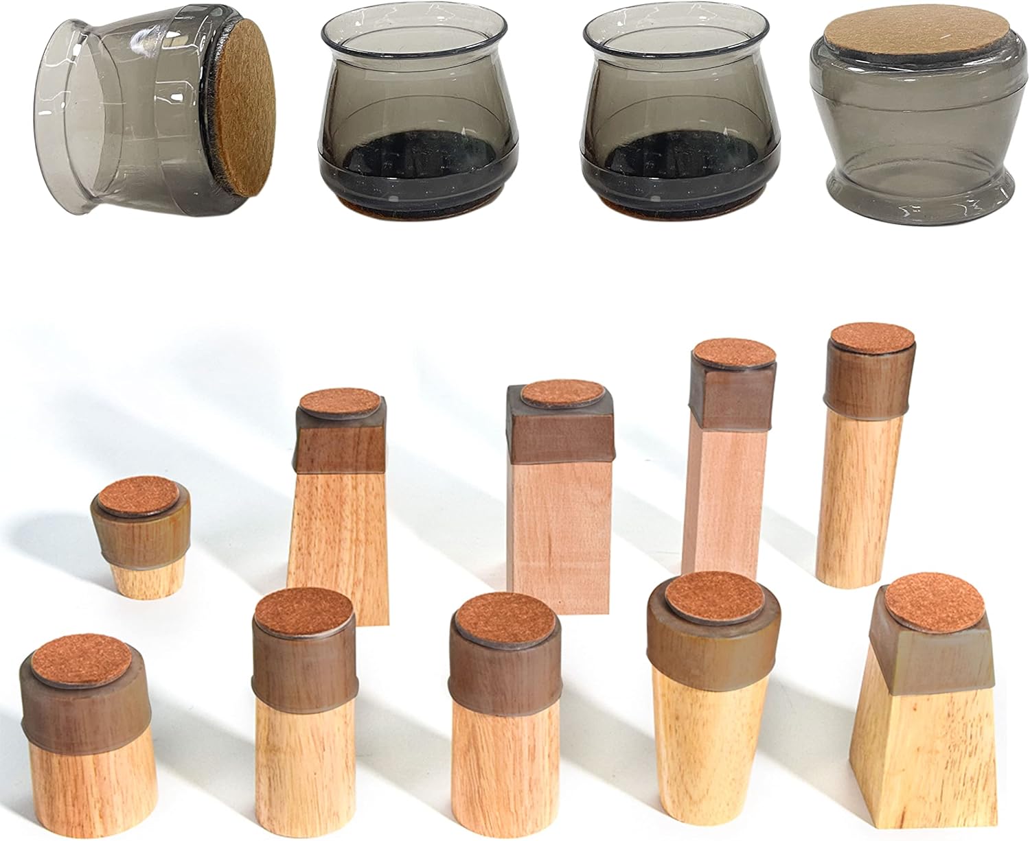 24PSC Furniture Cup, No Slip Chair Leg Protector, Furniture Leg Cover