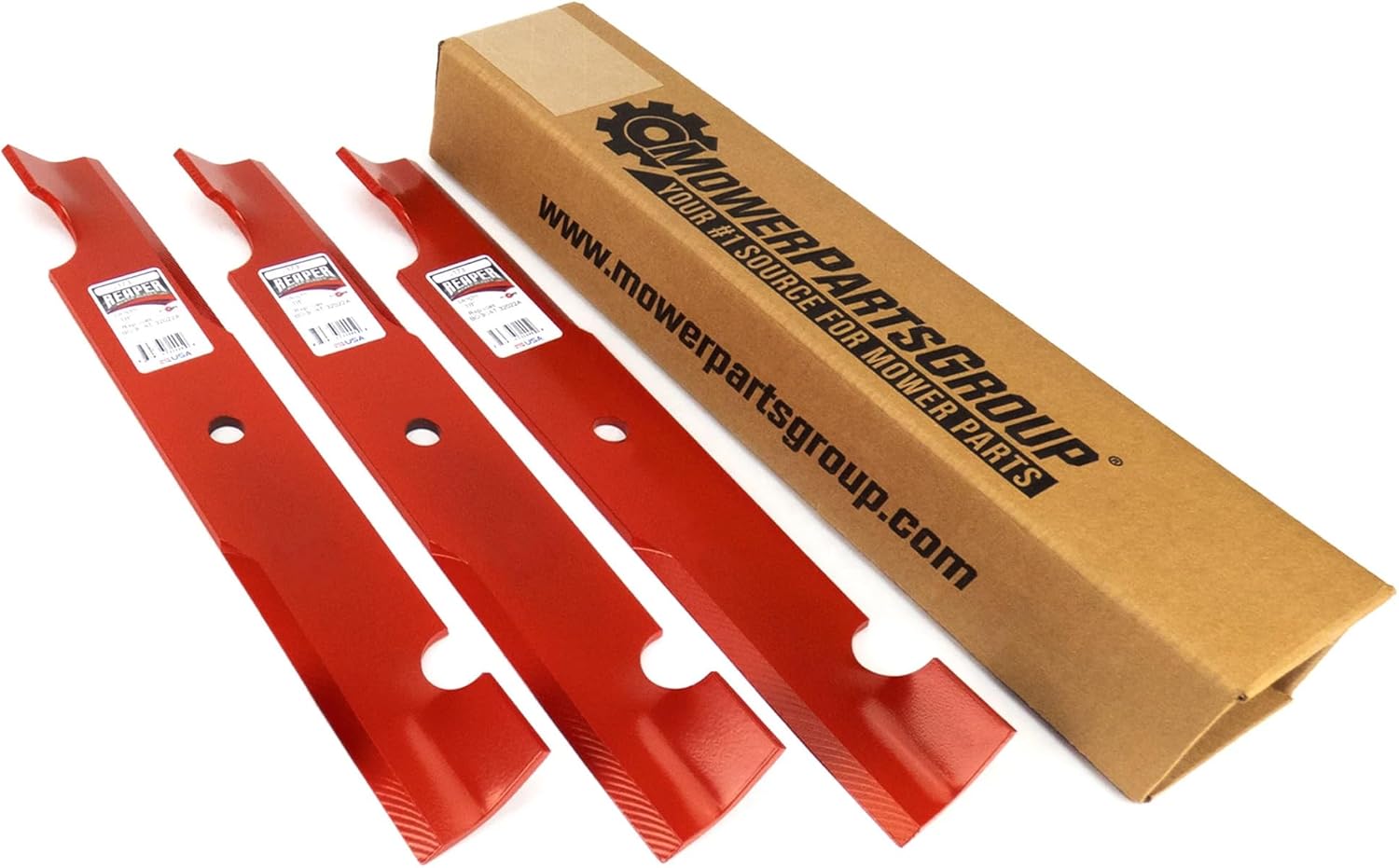 MowerPartsGroup (3) Reaper Heavy Duty Blades Fit Gravely HD52 PT52 PT152 PT252 03253800 00450300