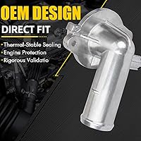 Vista 6 de Conjunto de carcasa de termostato de refrigerante de aluminio compatible con Dodge Durango 2011-2015, Jeep Grand Cherokee 2011-2015, Wrangler