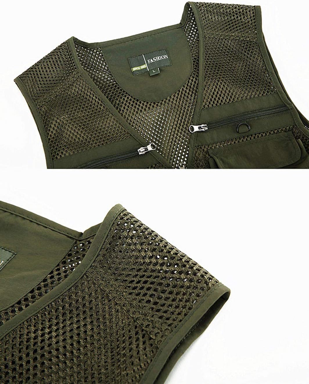 Lentta Men's Fishing Vest Summer Outdoor Lightweight Work Photo Vest 16 Pockets - Image 4