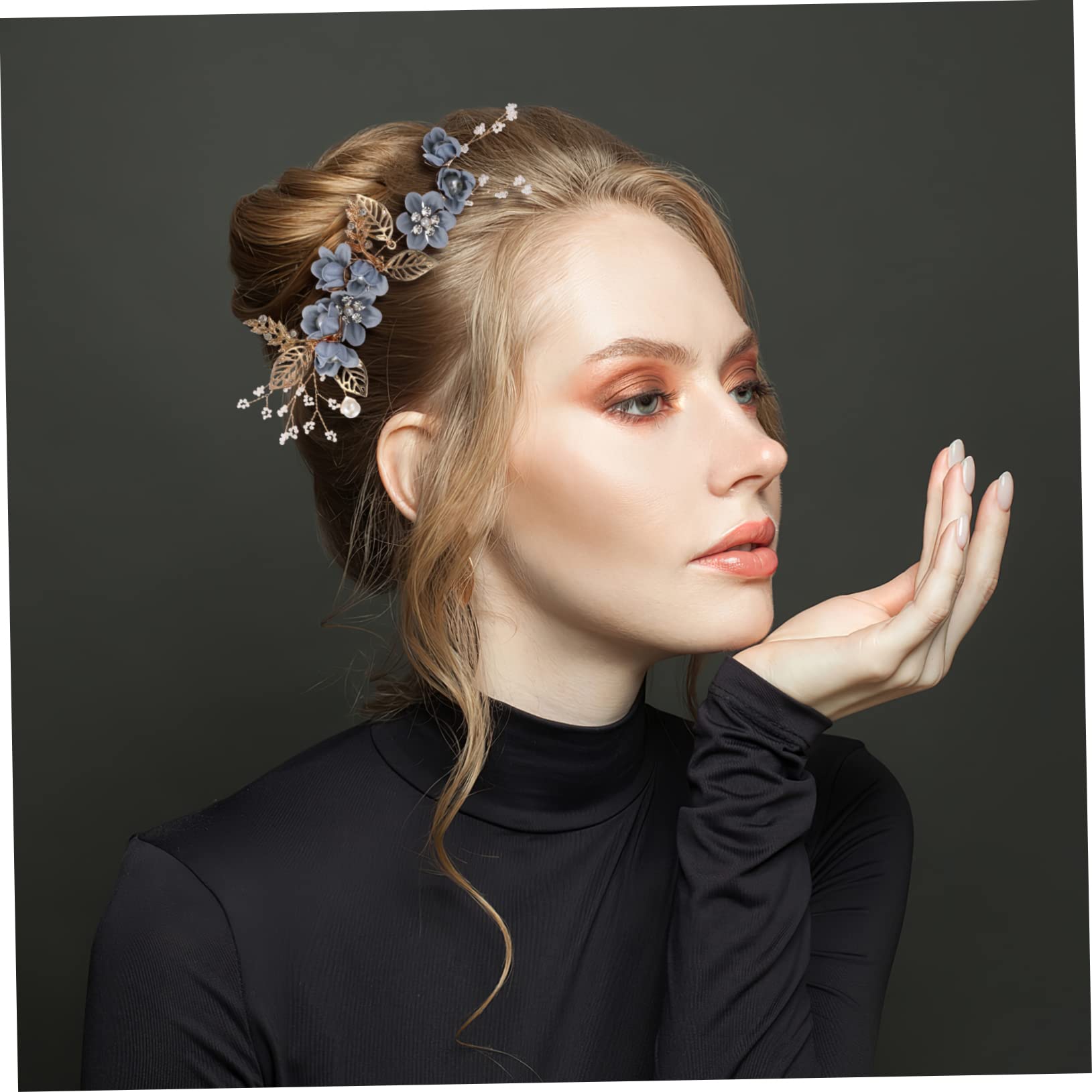 POPETPOP 4 Juegos Horquilla accesorios para el cabello de flores clips de peine para el cabello pasadores de pelo tiara palillos para el cabello para bodas pinzas para el cabello coreano
