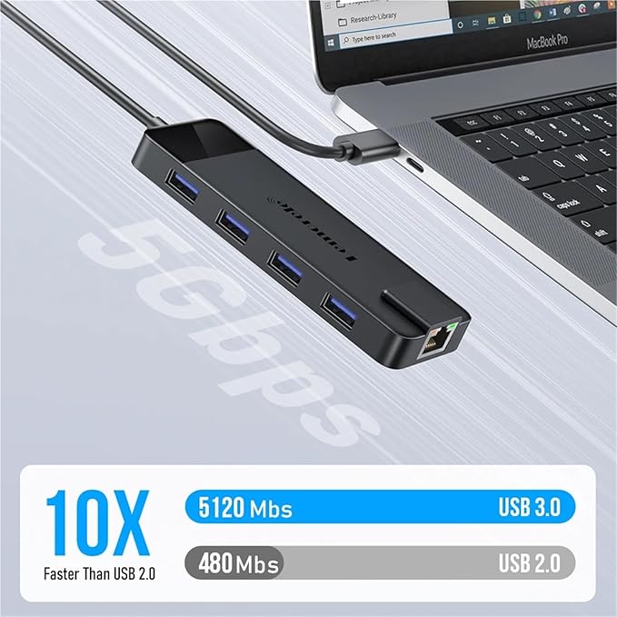 Hub USB C 3.0 TC93 de 10 en 1 con HDMI 4K, RJ45 y PD 100W miniatura 4