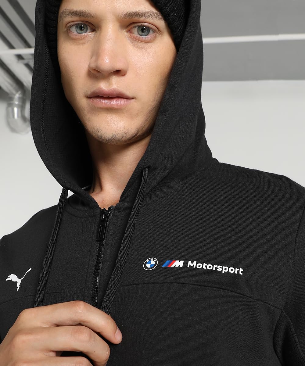 PUMA Chaqueta de chándal BMW M Motorsport con capucha Hombre L Black