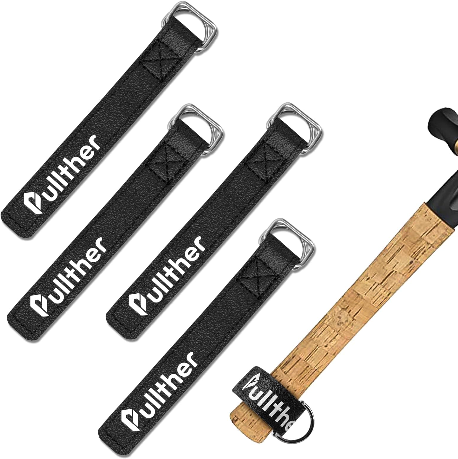 Fishing Rod Straps,5.9 Inch Fishing Rod Ties,4 PCS,Fishing Rod Straps,Fishing Rod Accessories,Fishing Equipment for Kayaks and Fishing Rods.