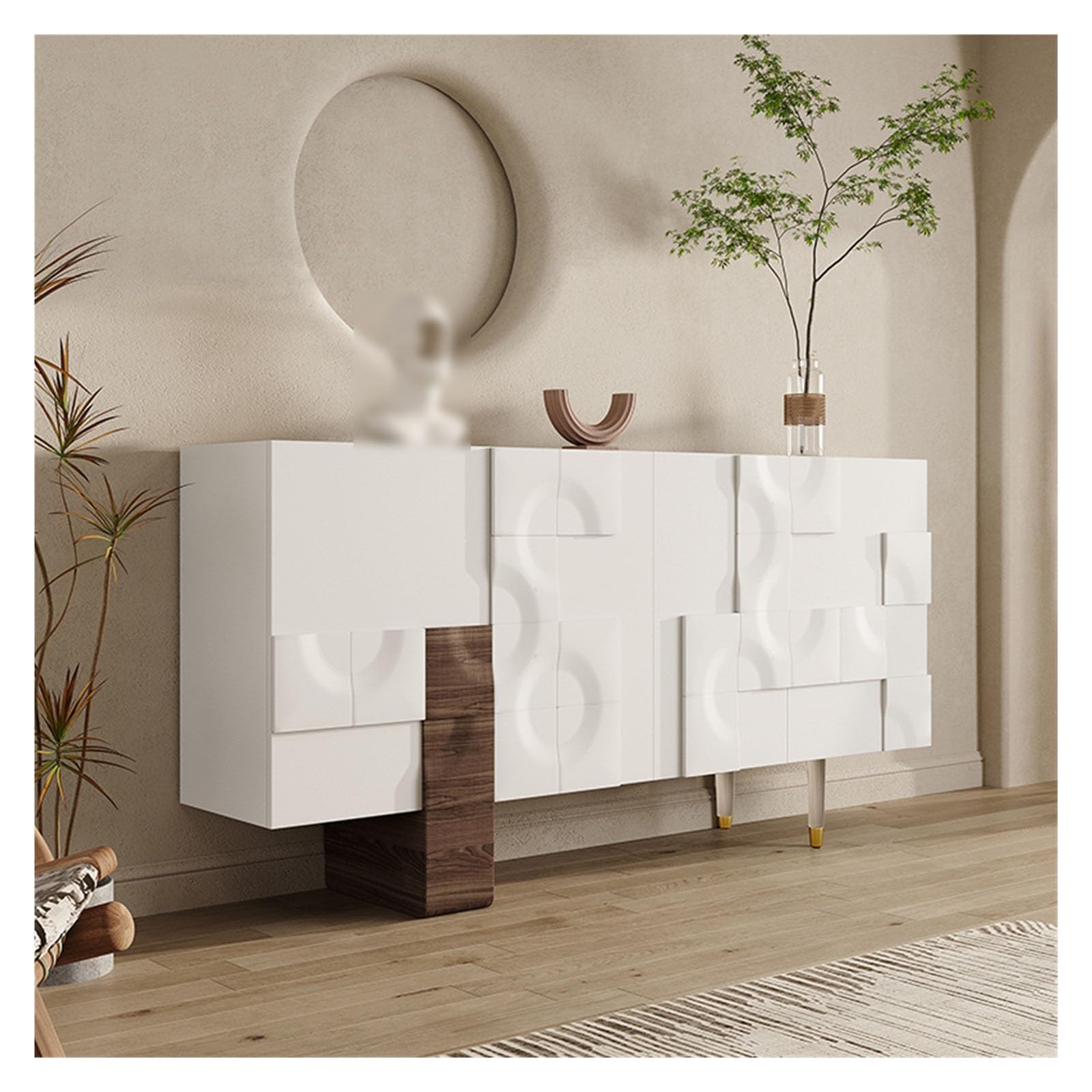 Armadio cucina Credenza moderna, mobile da ingresso con ante stoccaggio