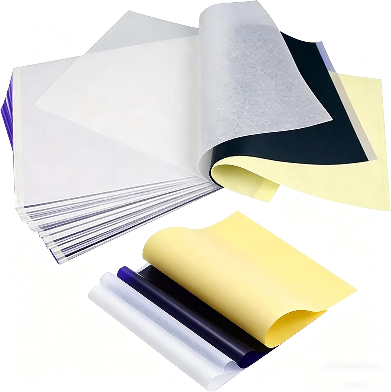 Beoncall Tattoo Transfer Paper 50Pcs Tattoo Stencil Paper Printer 4 Layers A4 Size Kit Supplies