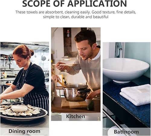 Miniatura 8 de Toalla de mano con lazo para colgar, toalla de mano suave para colgar, toallas de mano de encaje para baño, toallas de mano suaves y absorbentes