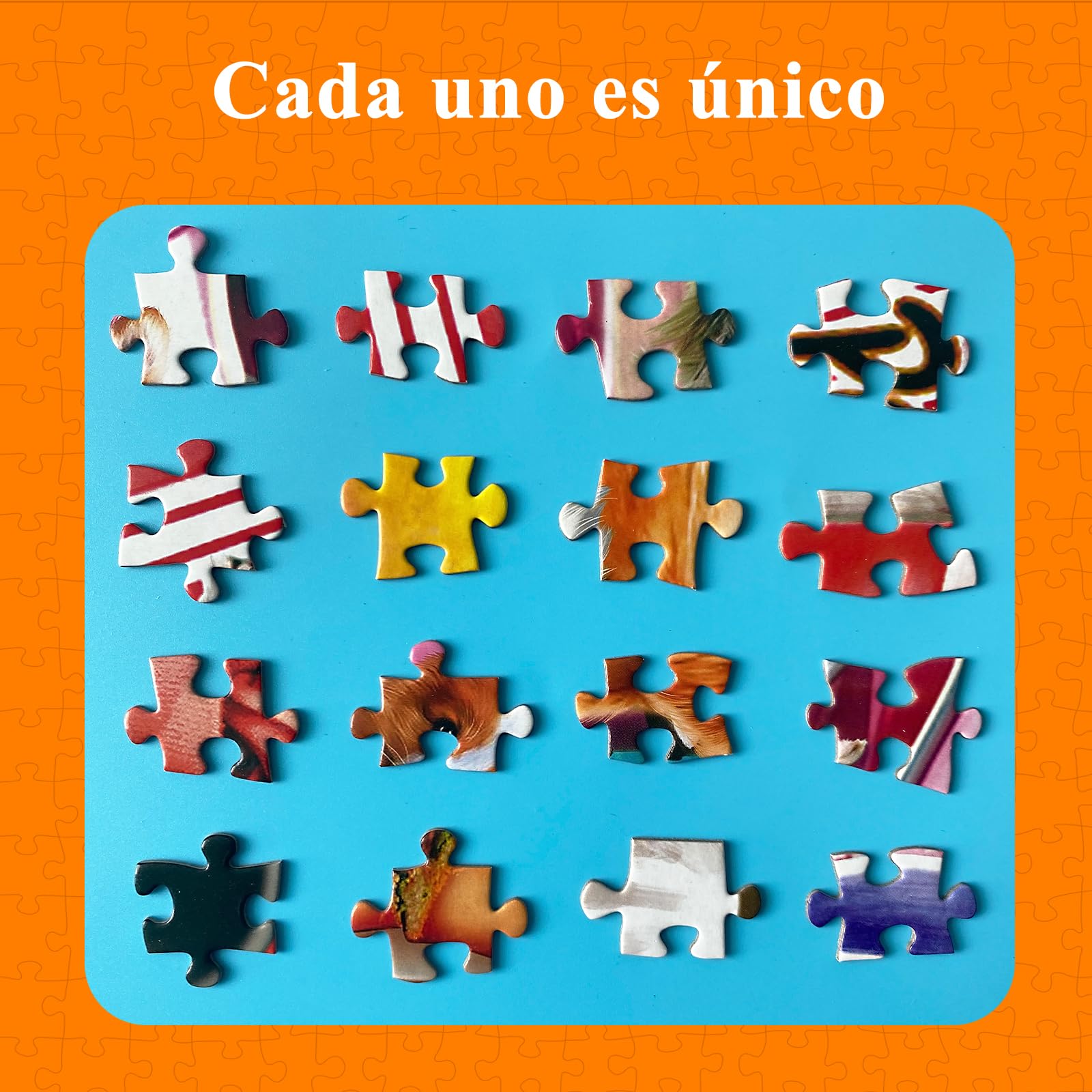 Rompecabezas para adultos de 1000 piezas, rompecabezas de conejo con letra de póster en la parte posterior, piezas únicas que se ajustan bien sin polvo (27.5 x 19.6 pulgadas) - 4