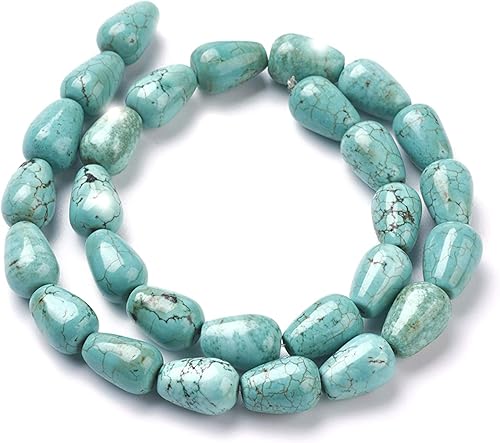 Miniatura 10 de Craftdady 27 cuentas de fluorita natural en forma de lágrima facetada, piedras preciosas de cristal curativo con energía perforada, cuentas sueltas