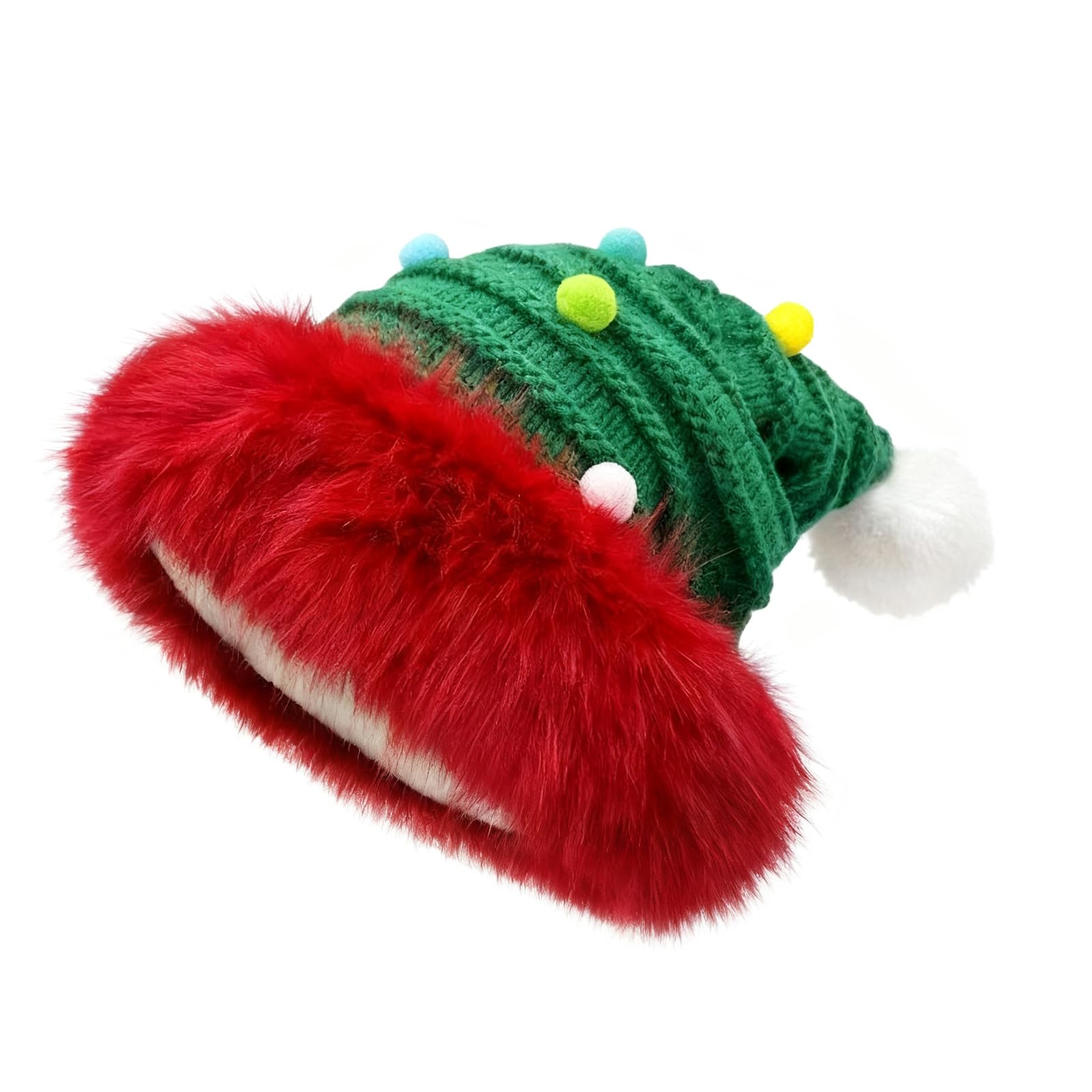 TAGVO Christmas Hats for Adults Luxury Father Christmas Hat Thicken Warm Plush Santa Claus Hats Velvet Xmas Hat for New Year Festive Party